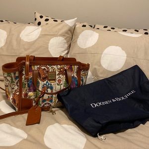 Dooney & Bourke Beauty and the Beast small shopper with strap and dust bag.